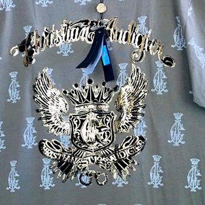 Christian Audigier NWT Wings Grenade Olive Graphic Unisex T-shirt Sz XXL Unisex